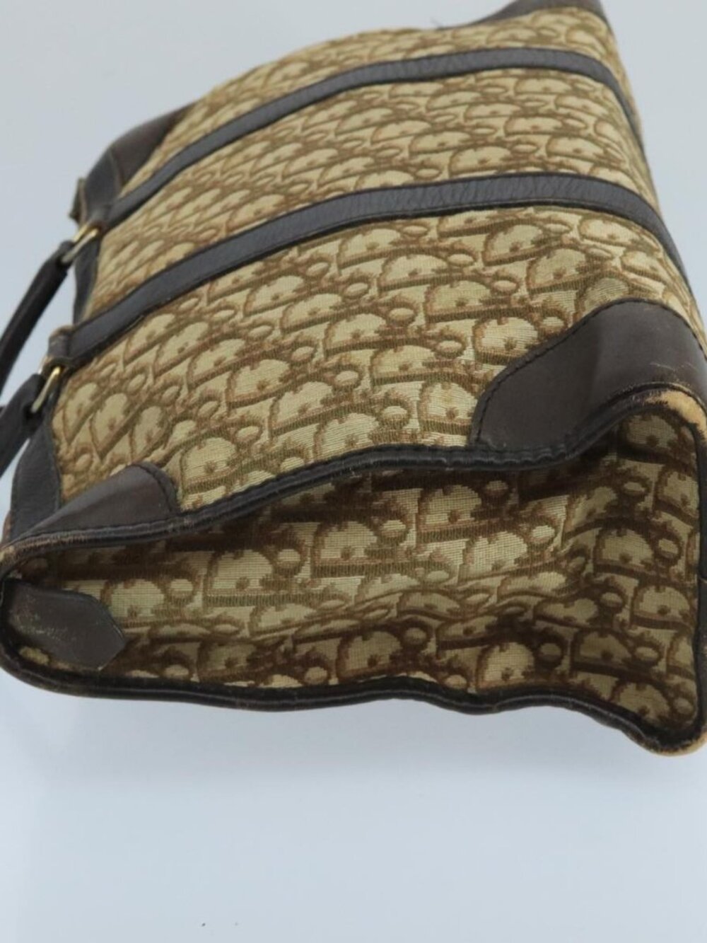 Christian Dior Trotter Canvas Boston Bag Brown Auth 105123 - Picture 4 of 16